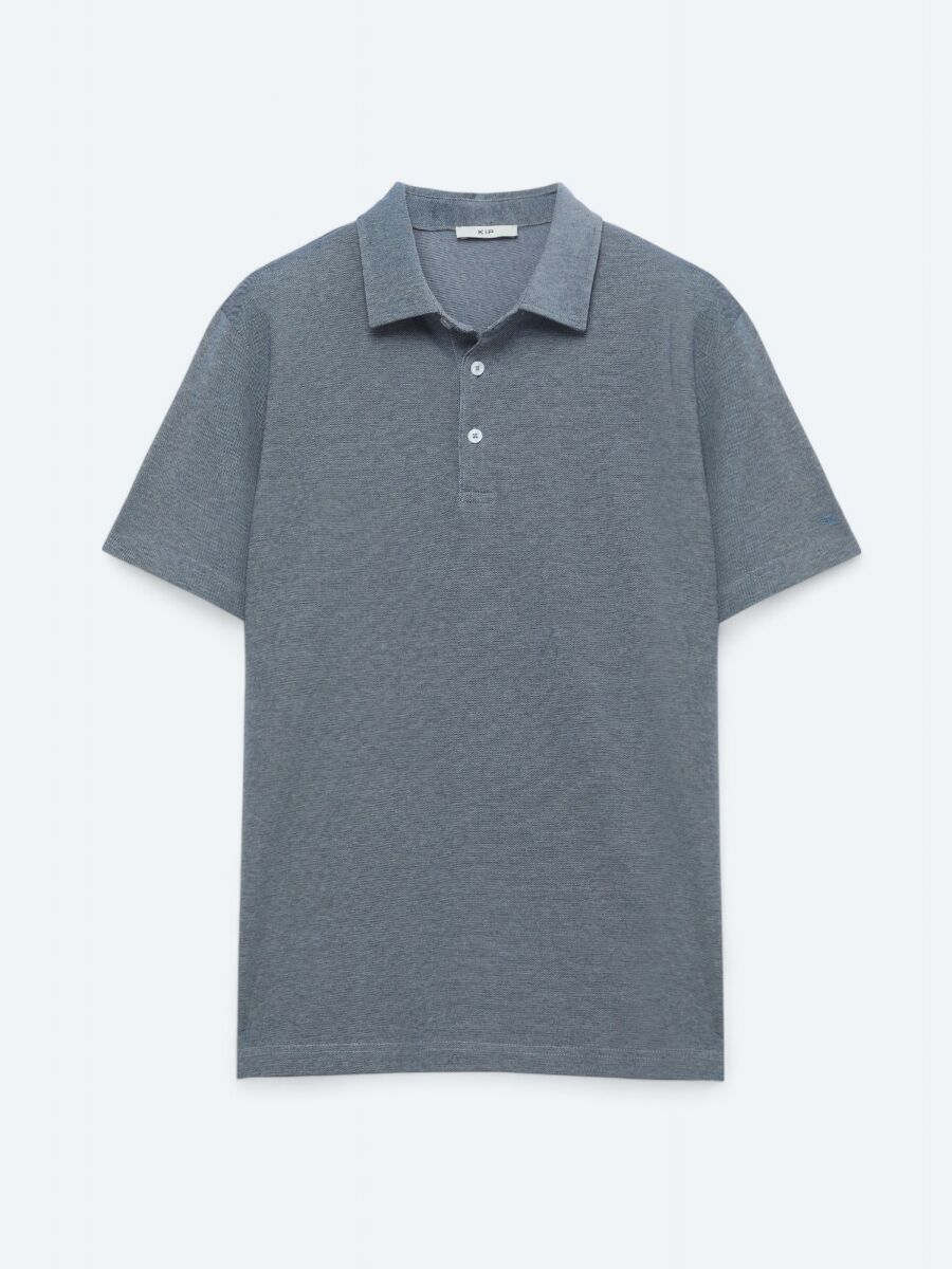 Lacivert Polo Yaka Pamuk Karışımlı T-Shirt - 6