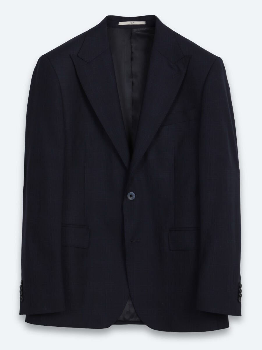 Lacivert Potikare Modern Fit %100 Yün Takım Elbise - 7