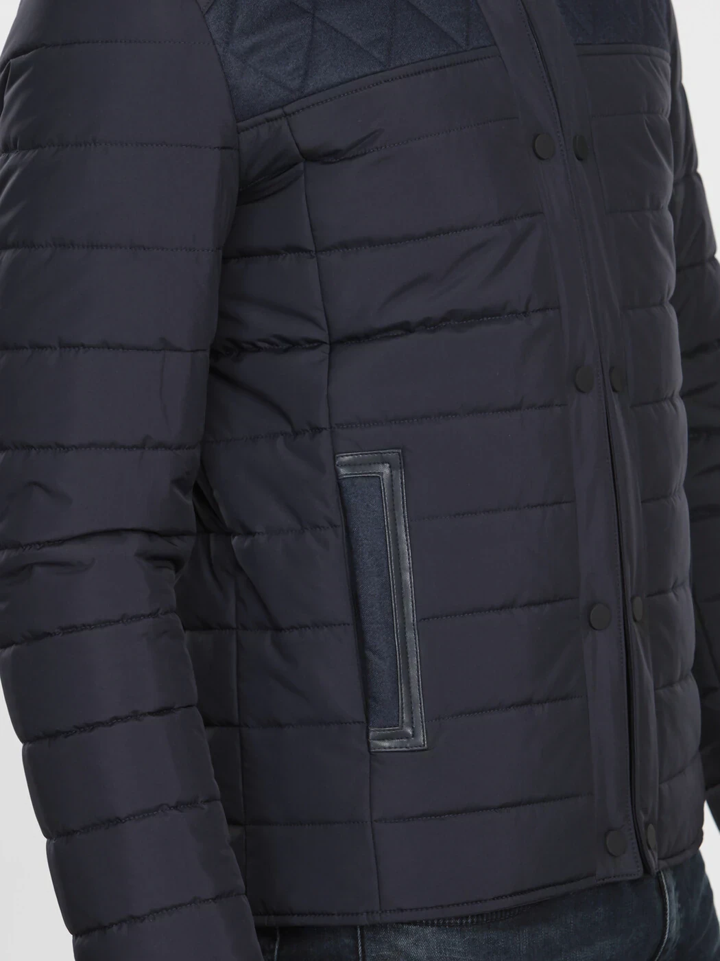 Lacivert Regular Fit Casual Dokuma Mont - 5