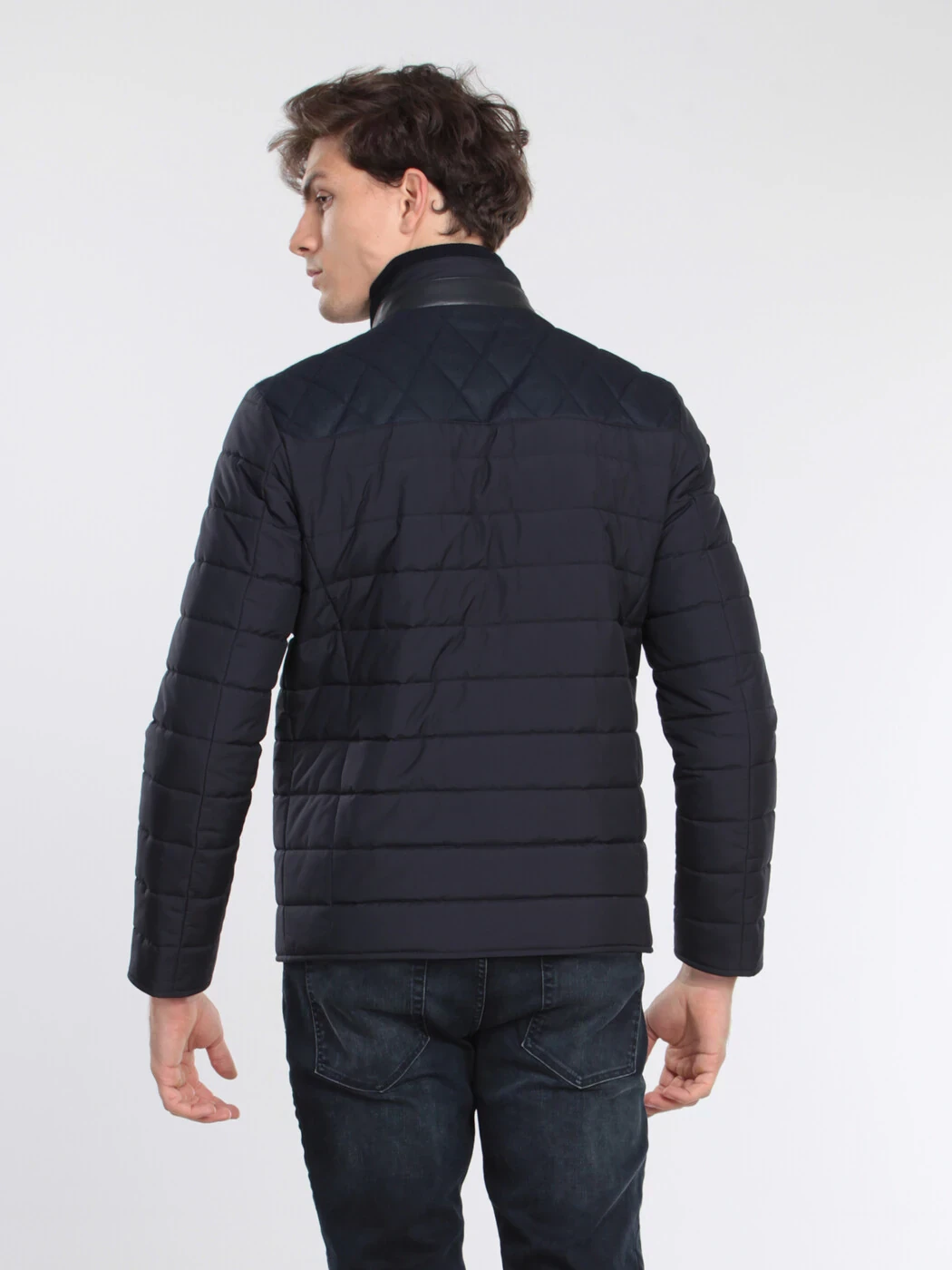 Lacivert Regular Fit Casual Dokuma Mont - 6