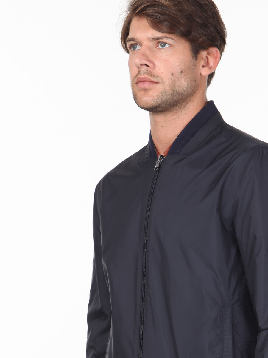 Lacivert Regular Fit Casual Dokuma Mont - 3