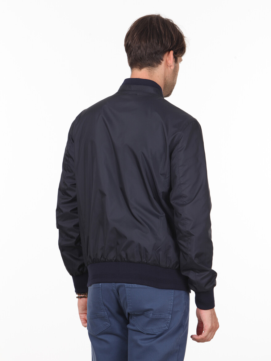 Lacivert Regular Fit Casual Dokuma Mont - 6