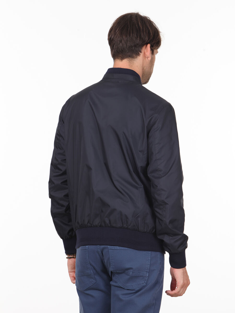 Lacivert Regular Fit Casual Dokuma Mont - 6
