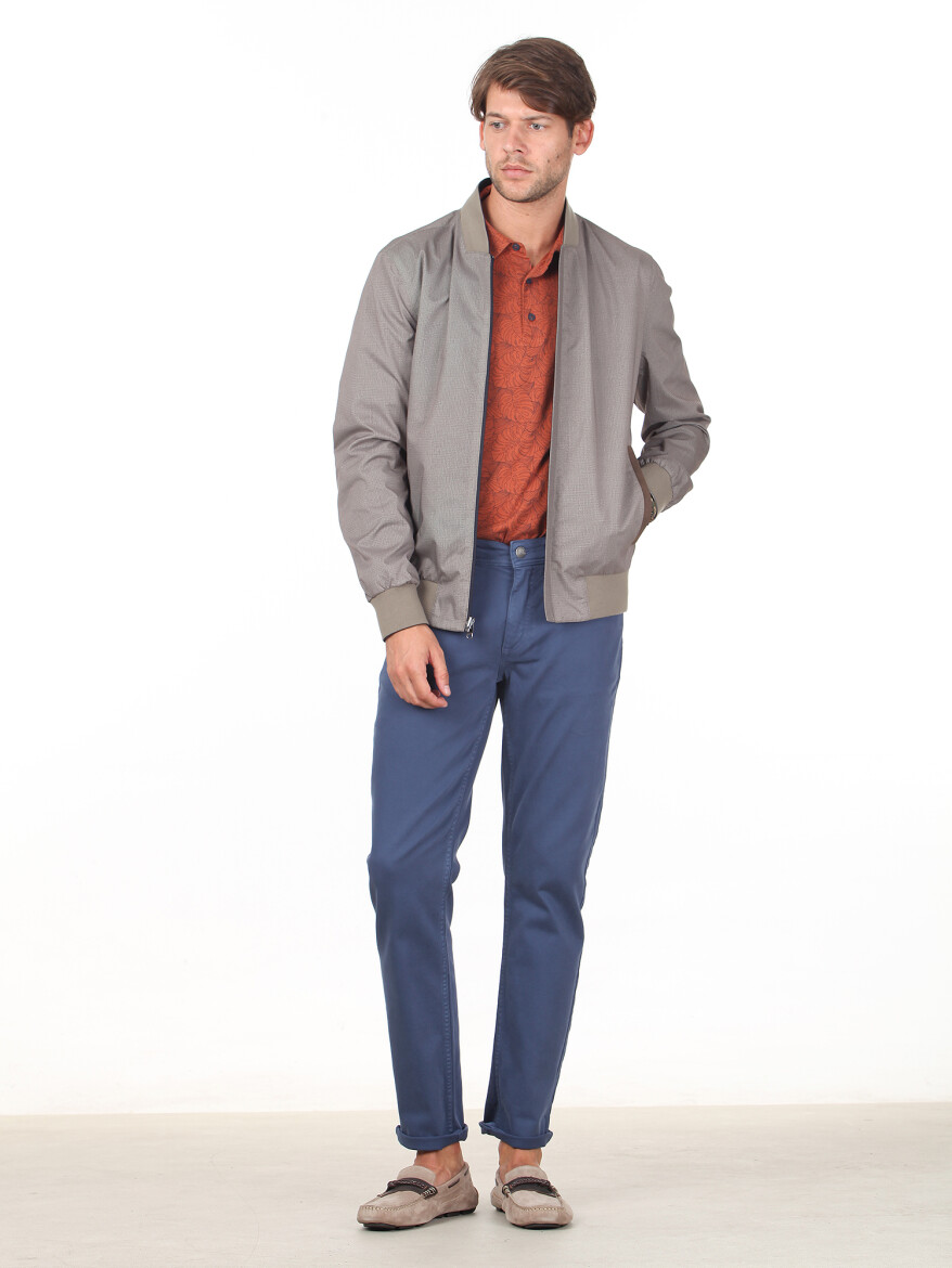Lacivert Regular Fit Casual Dokuma Mont - 7