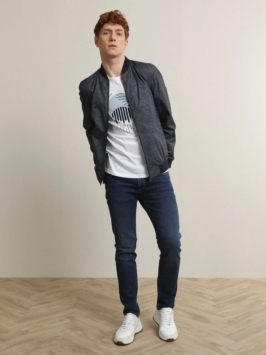 Lacivert Regular Fit Casual Dokuma Mont - 1