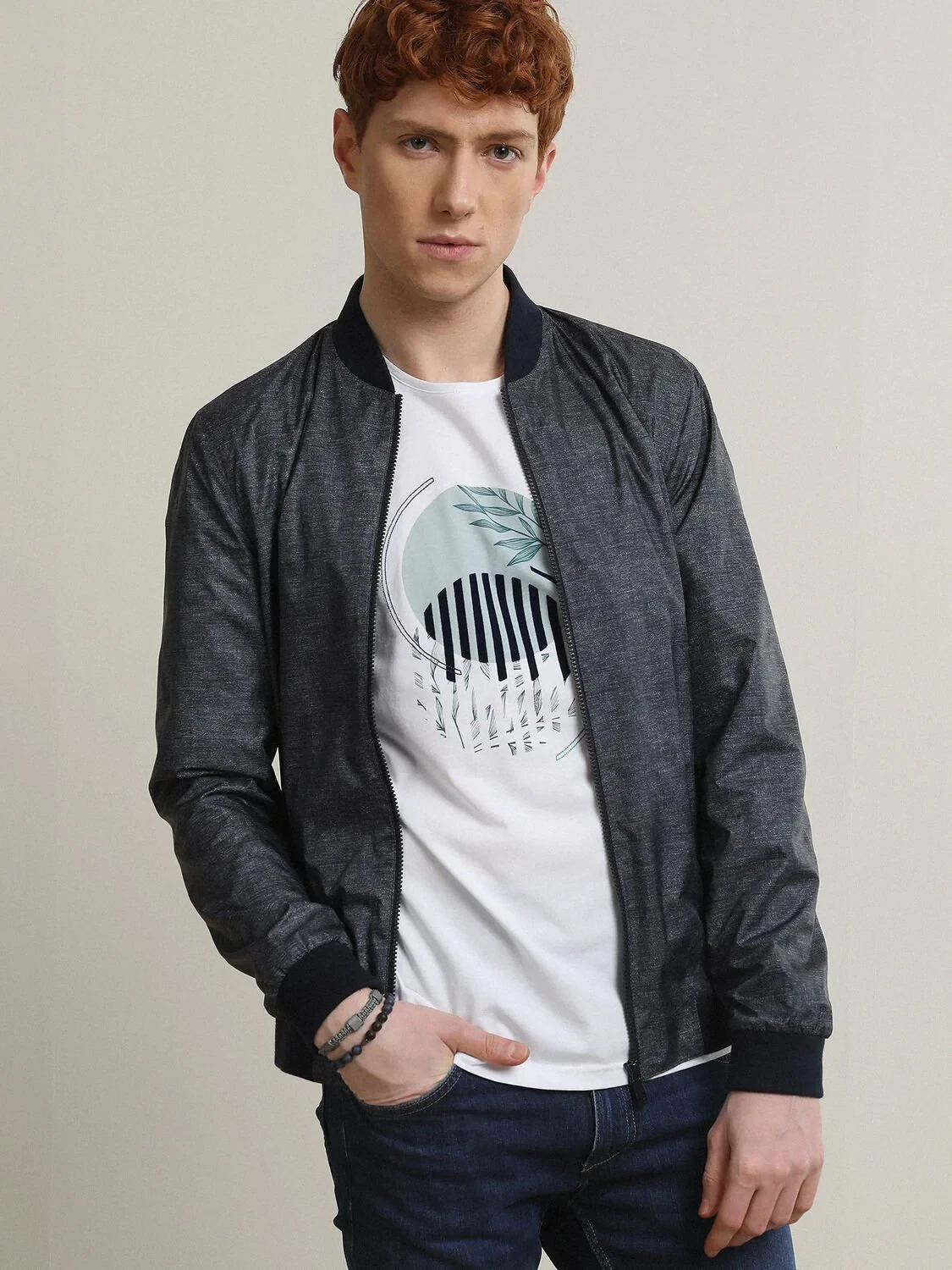 Lacivert Regular Fit Casual Dokuma Mont - 4