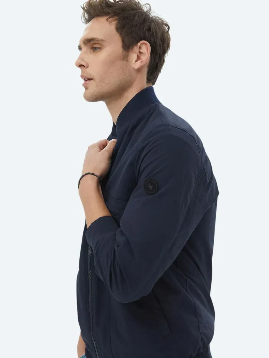 Lacivert Regular Fit Casual Dokuma Mont - 3