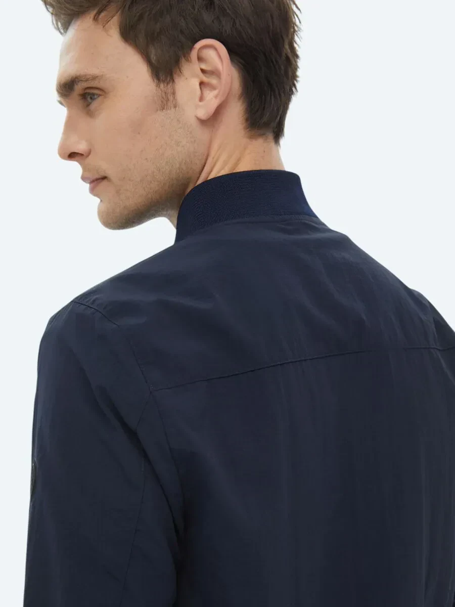Lacivert Regular Fit Casual Dokuma Mont - 9