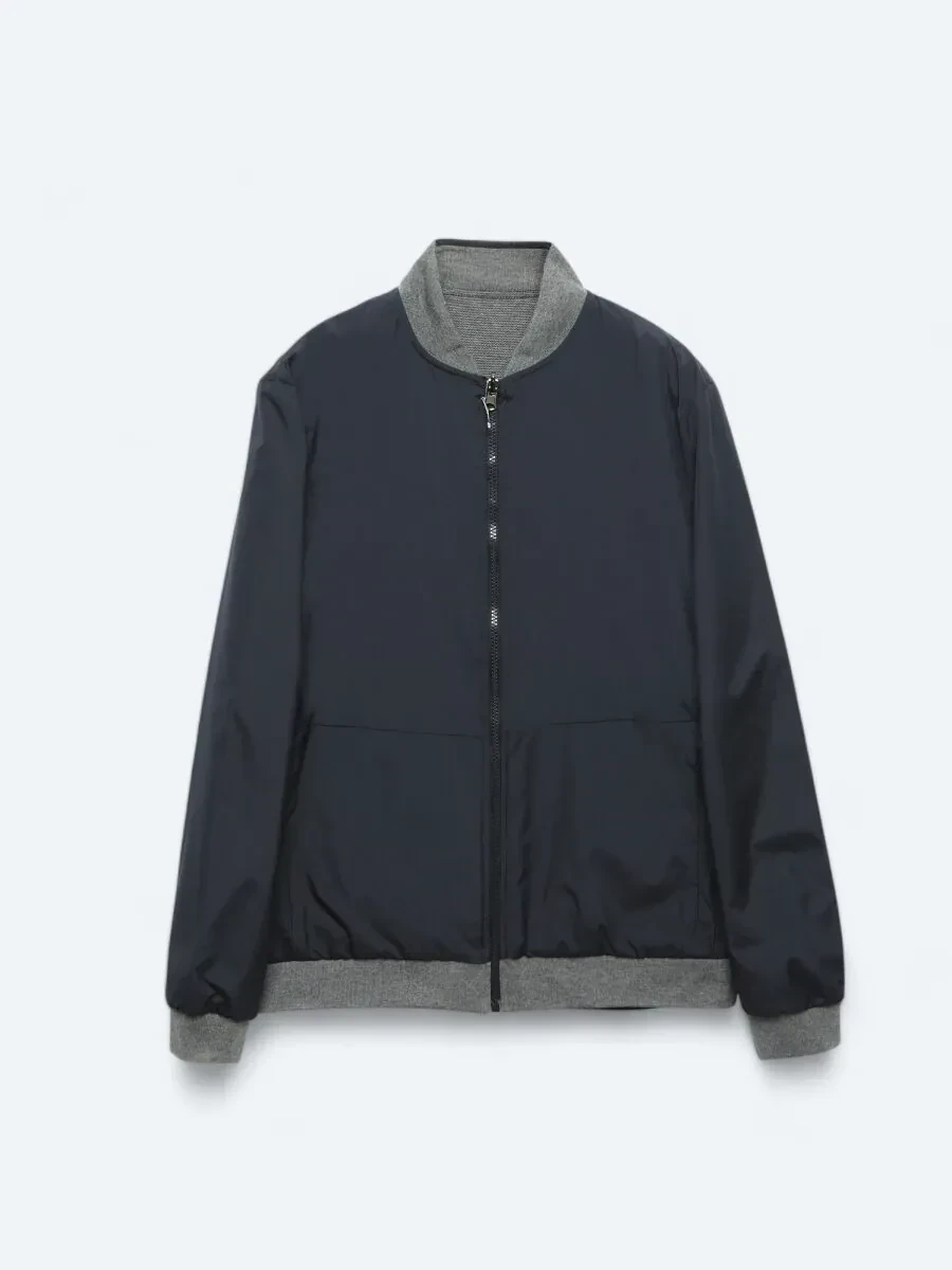Lacivert Regular Fit Casual Dokuma Mont - 12