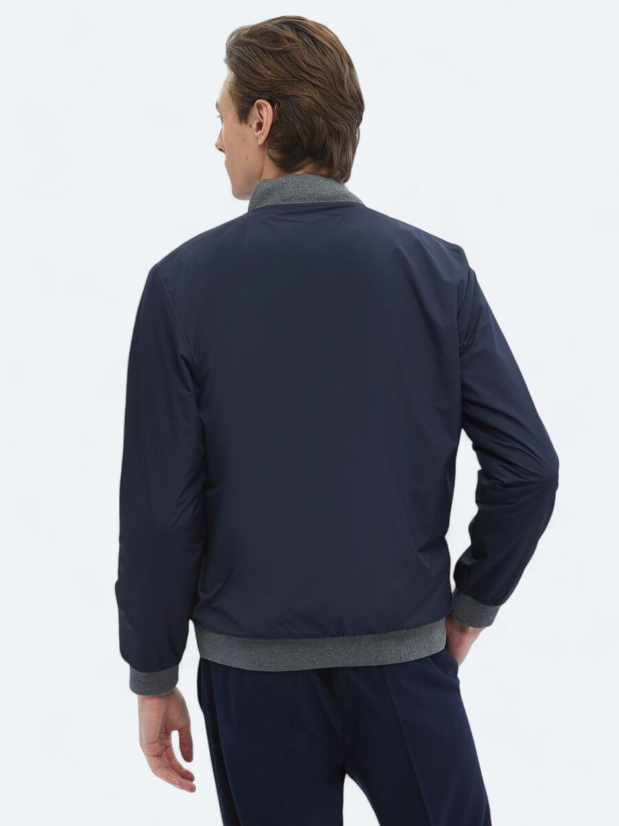 Lacivert Regular Fit Casual Dokuma Mont - 9