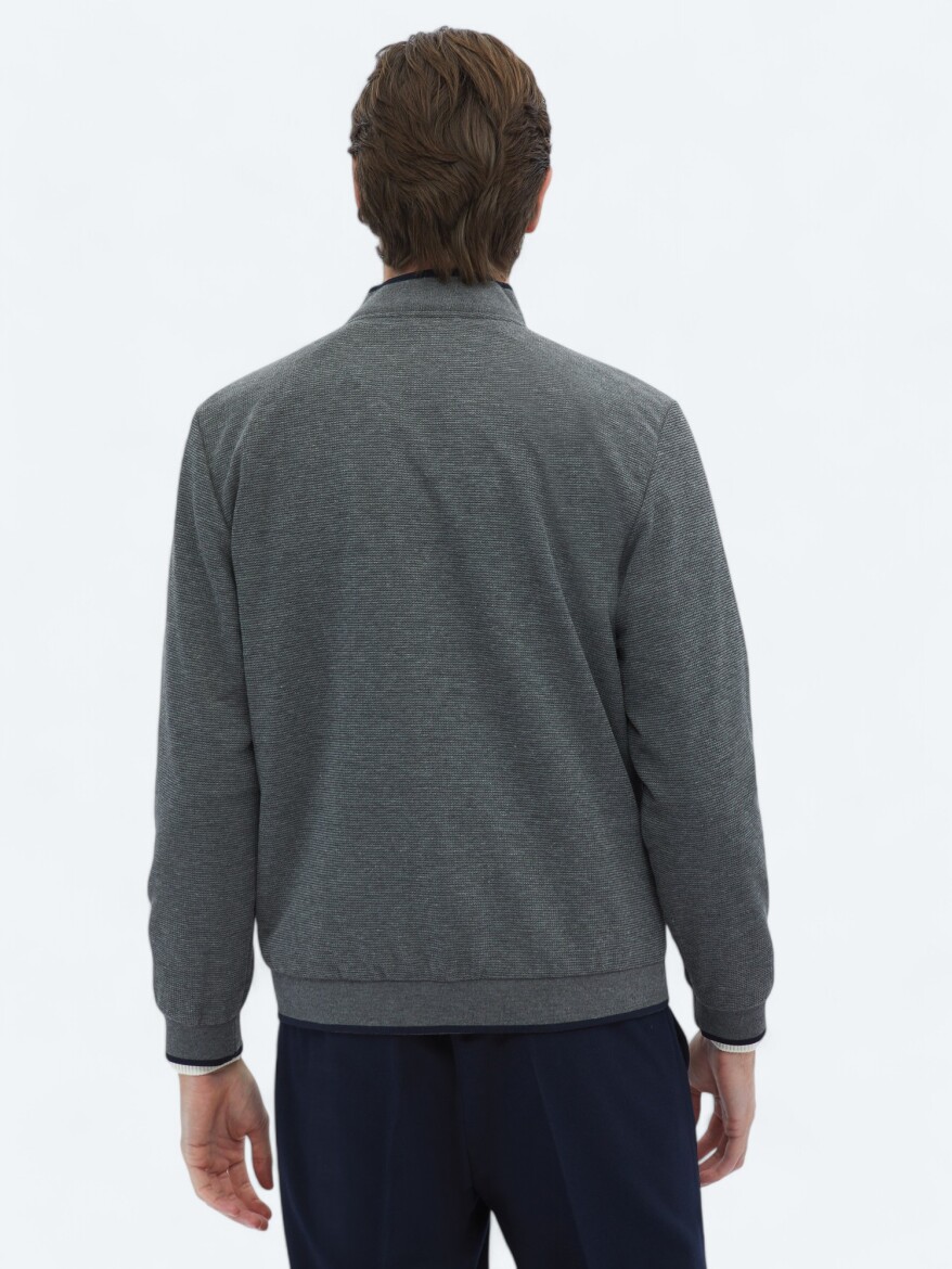 Lacivert Regular Fit Casual Dokuma Mont - 10