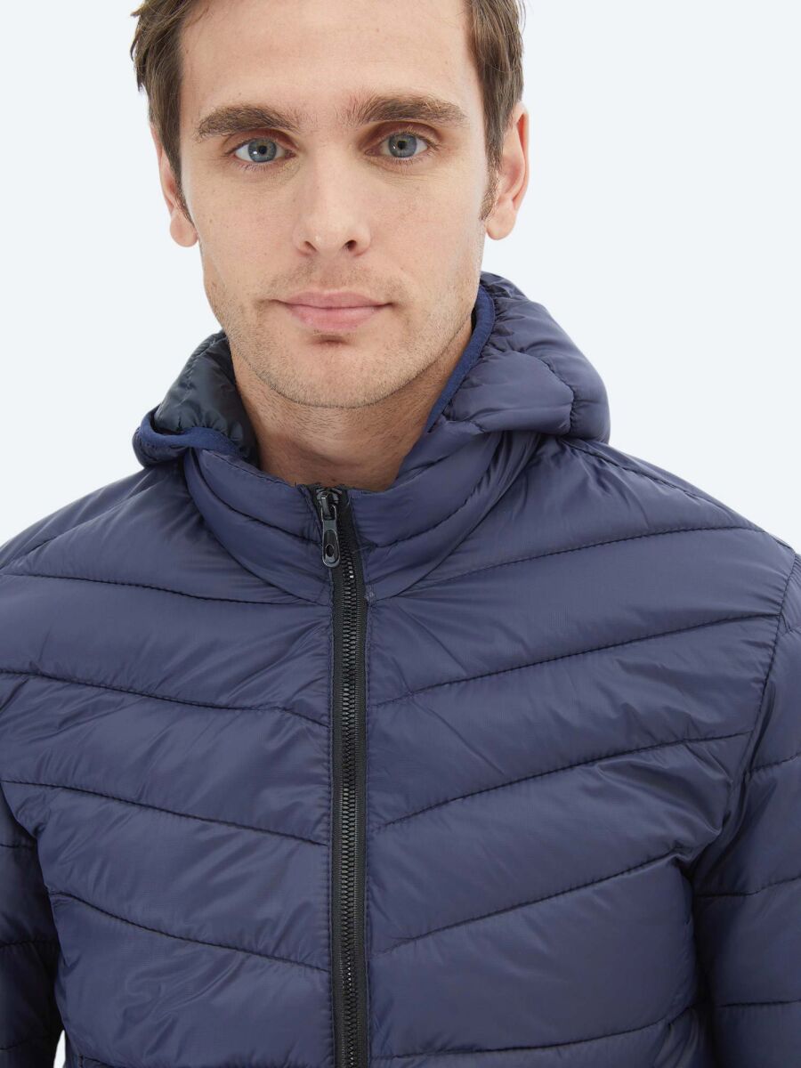 Lacivert Regular Fit Casual Dokuma Mont - 4