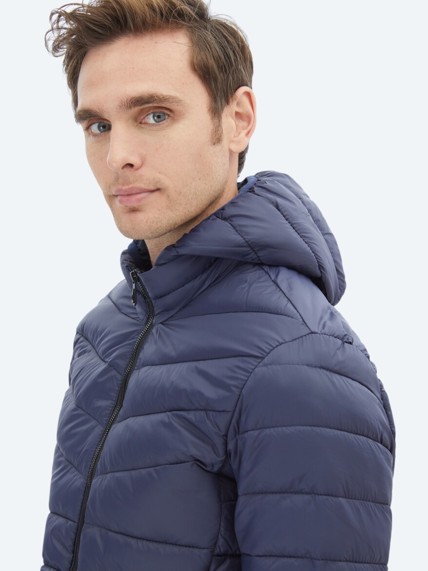 Lacivert Regular Fit Casual Dokuma Mont - 5