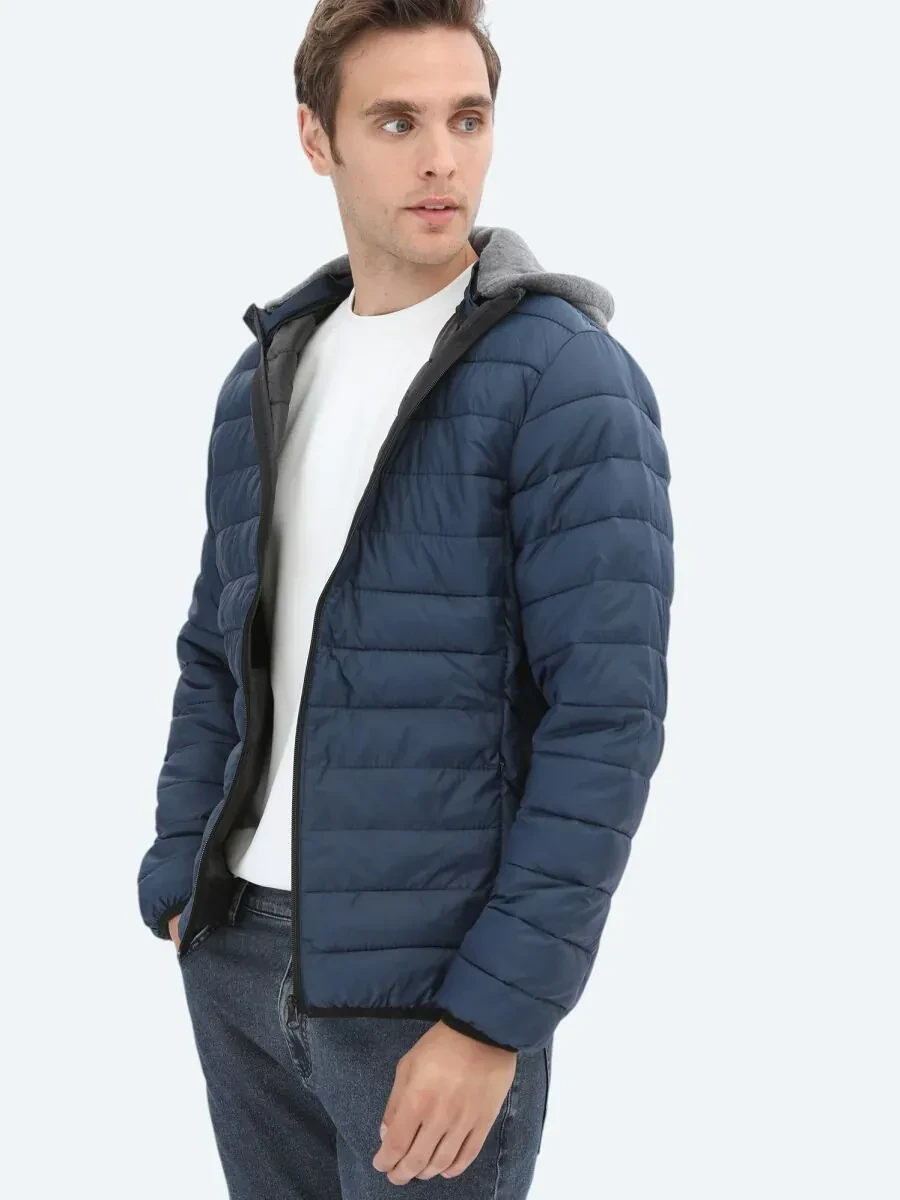 Lacivert Regular Fit Casual Dokuma Mont - 3