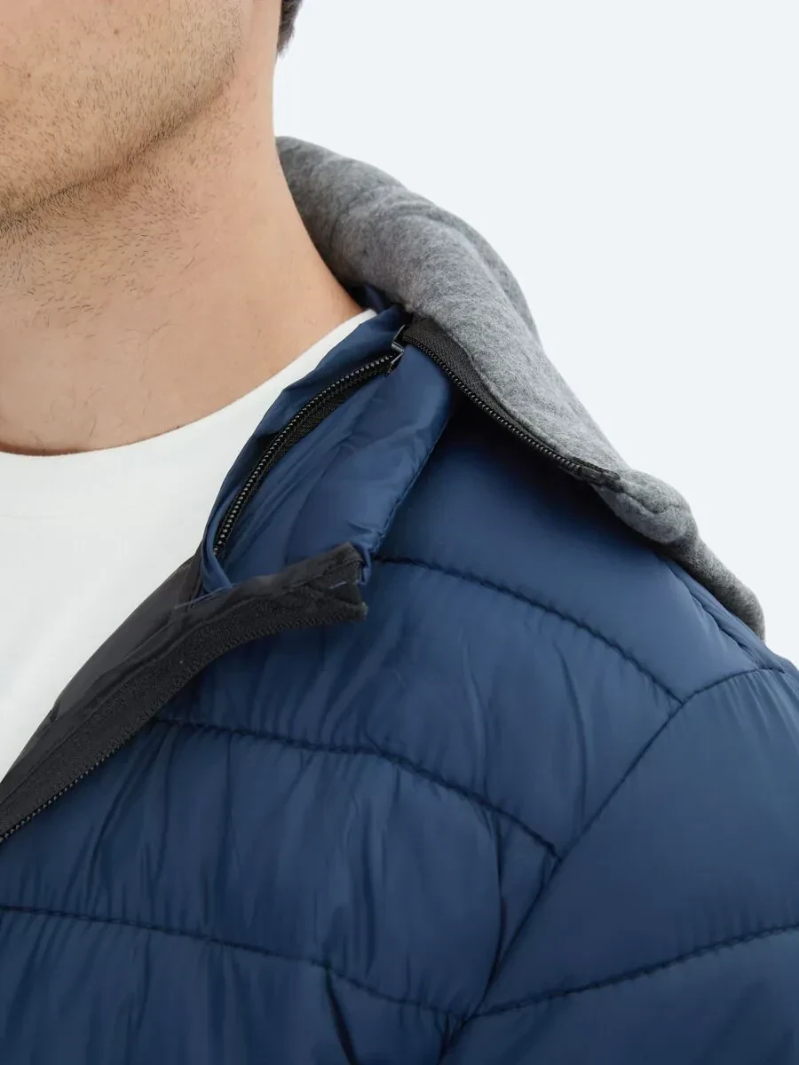 Lacivert Regular Fit Casual Dokuma Mont - 5