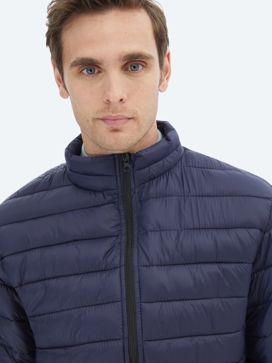 Lacivert Regular Fit Casual Dokuma Mont - 4