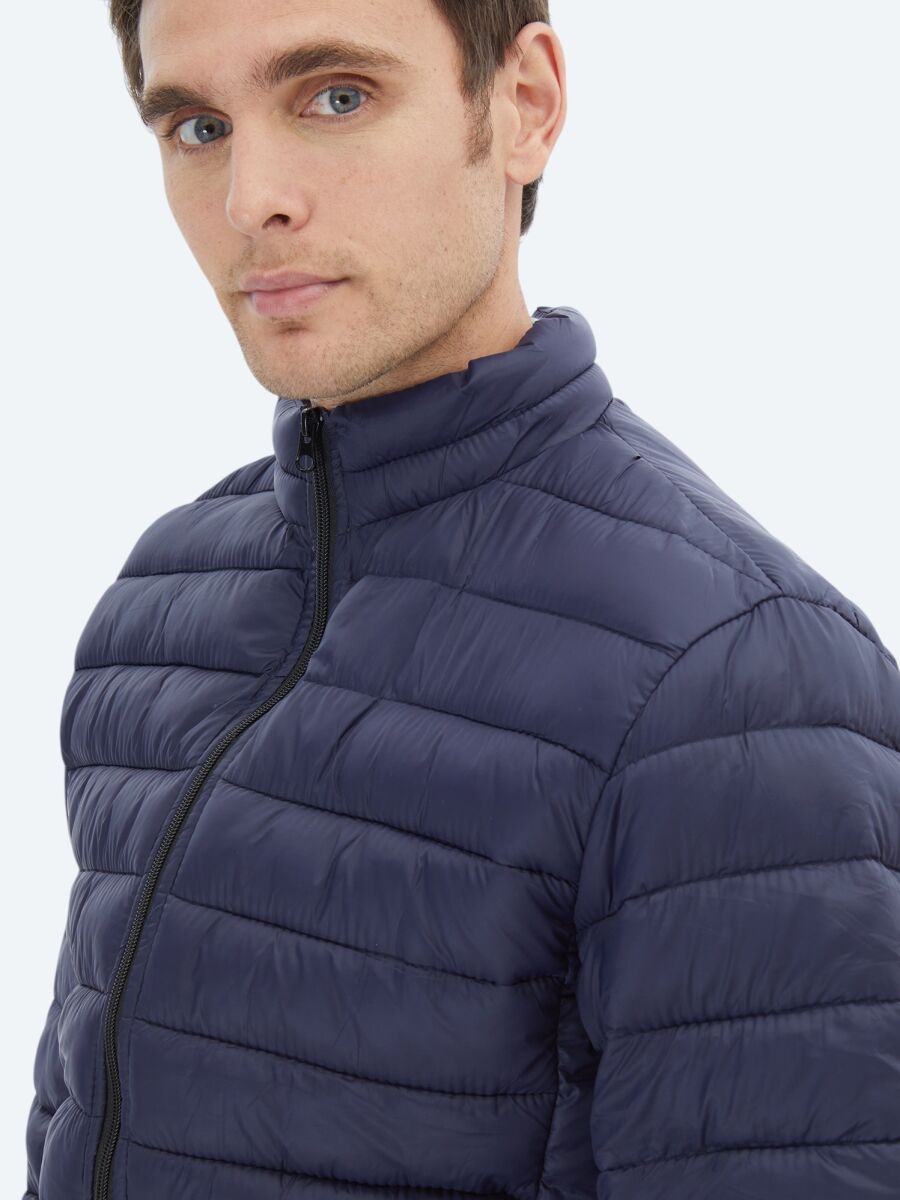 Lacivert Regular Fit Casual Dokuma Mont - 5