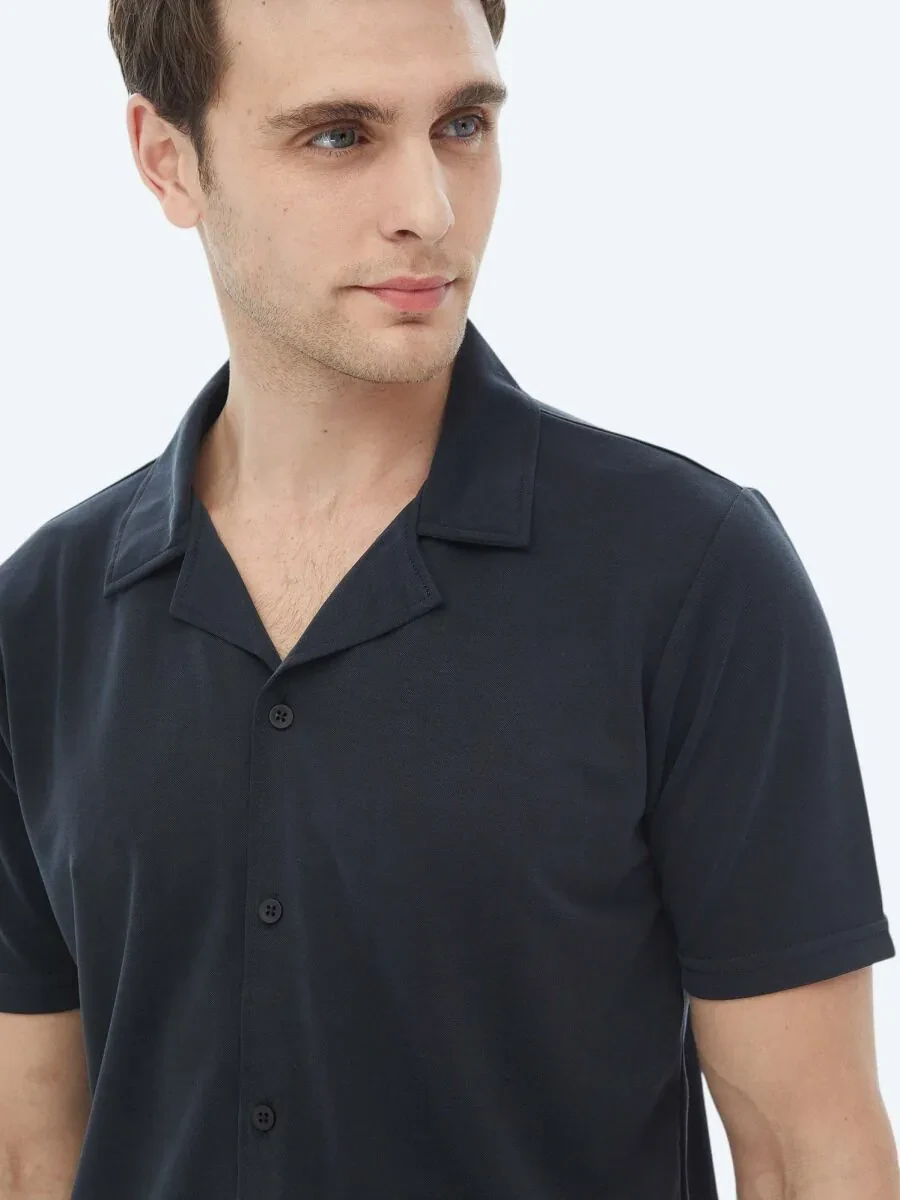 Lacivert Regular Fit Casual Gömlek - 6