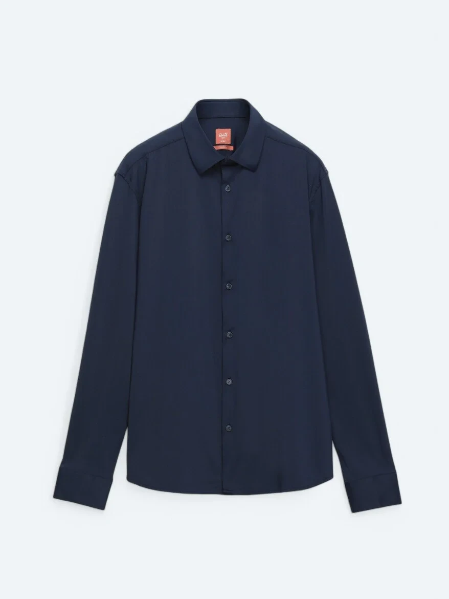 Lacivert Regular Fit Casual Gömlek - 7