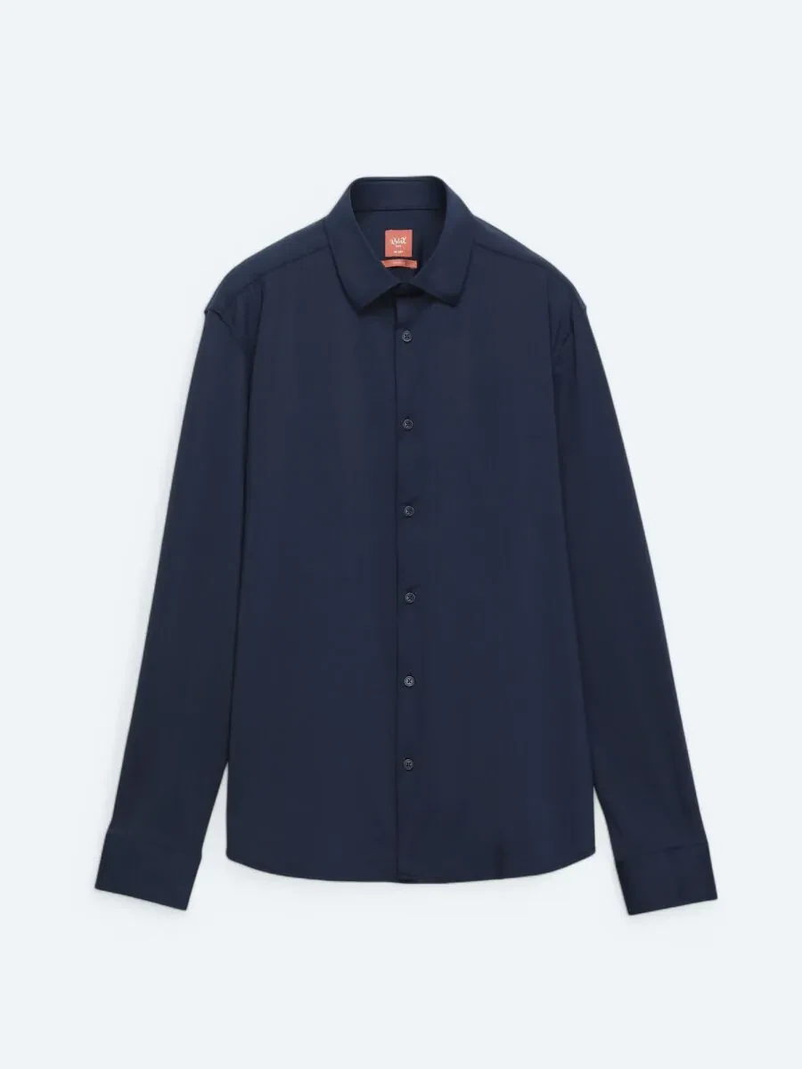 Lacivert Regular Fit Casual Gömlek - 7