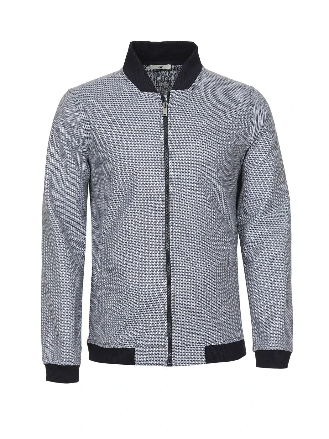 Lacivert Regular Fit Casual Örme Mont - 6