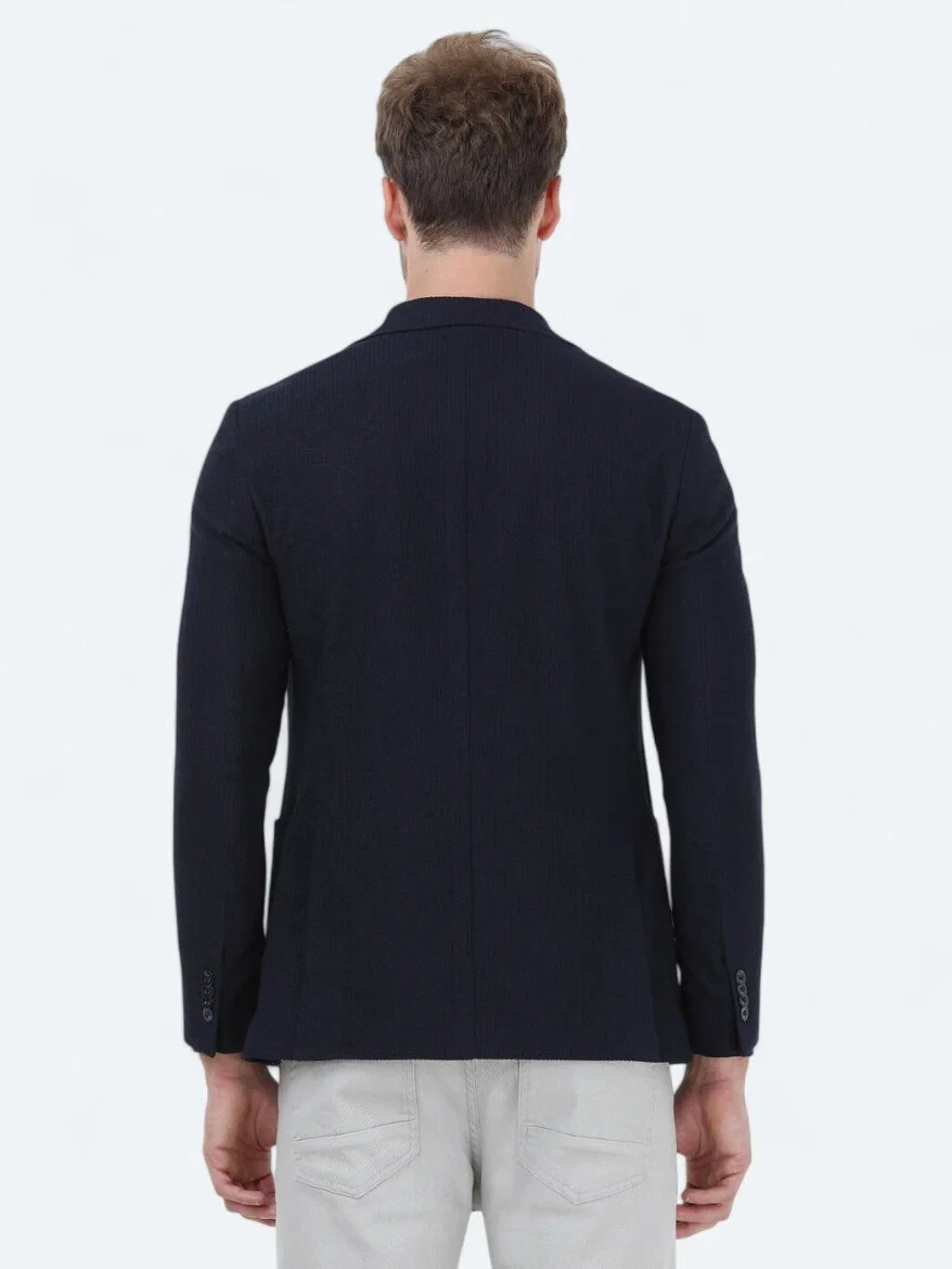 Lacivert Regular Fit Ceket - 5