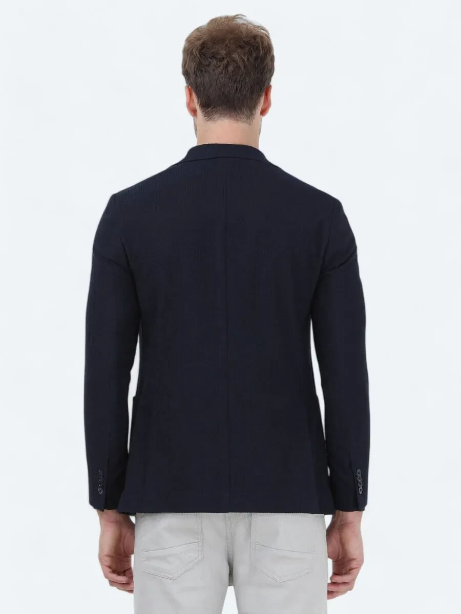 Lacivert Regular Fit Ceket - 5