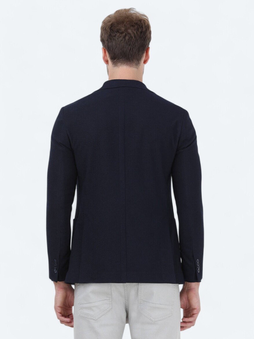 Lacivert Regular Fit Ceket - 5