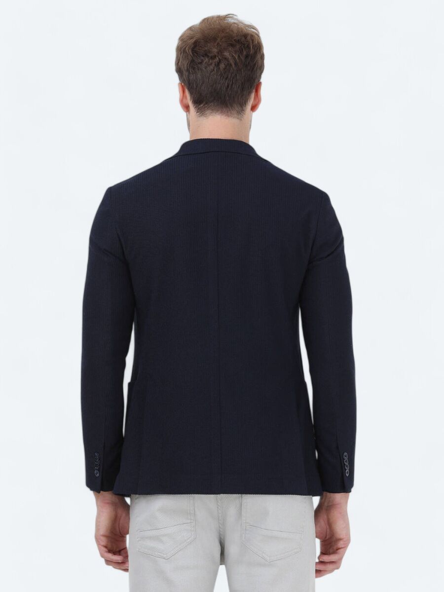Lacivert Regular Fit Ceket - 5