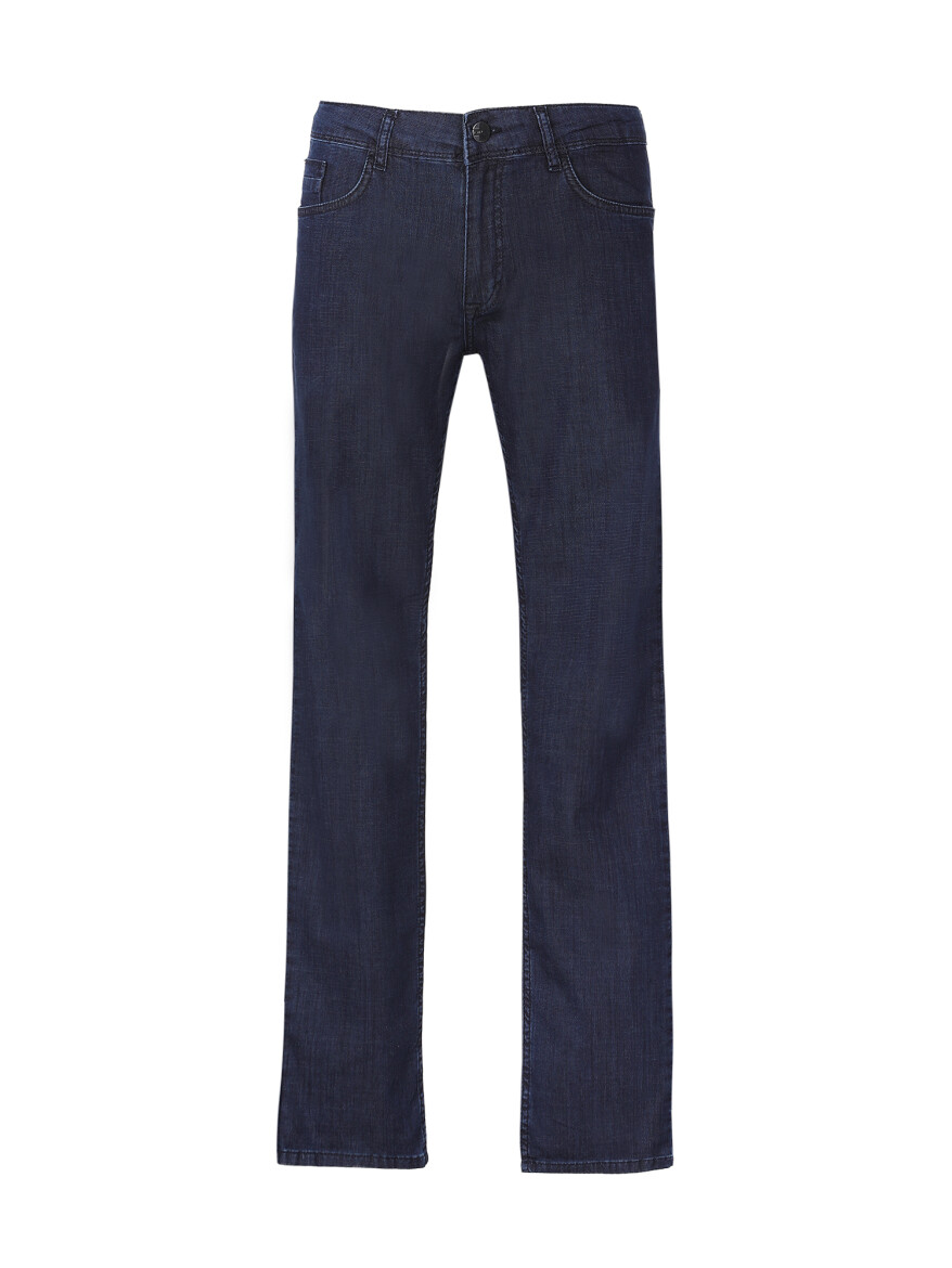 Lacivert Regular Fit Denim Pamuk Karışımlı Pantolon 