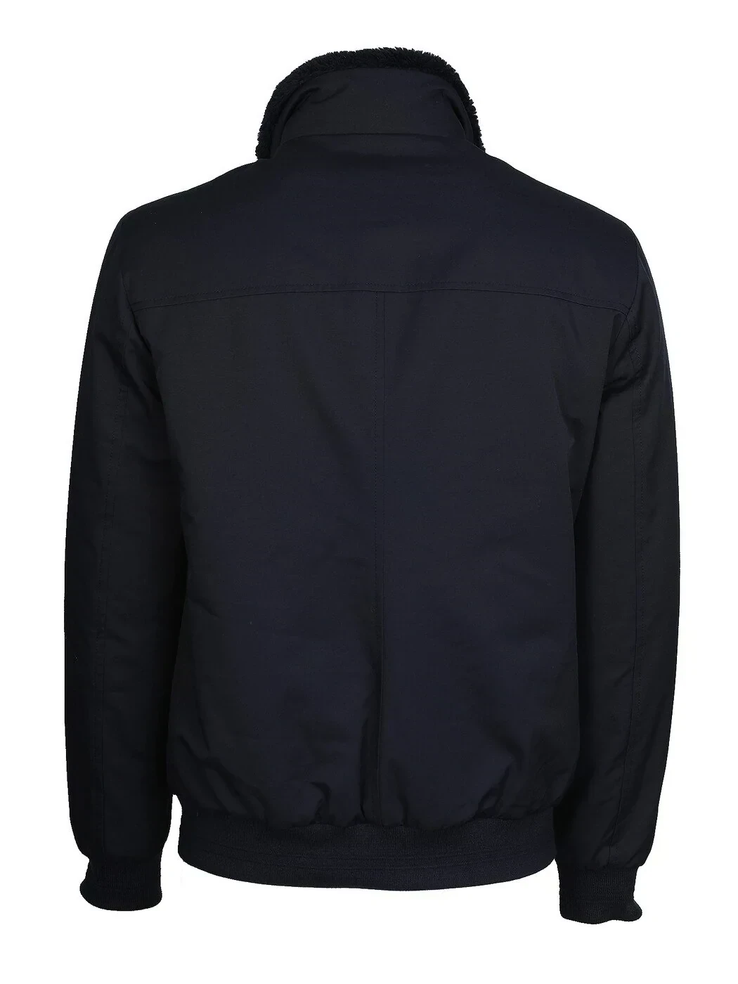 Lacivert Regular Fit Dik Yaka Casual Dokuma Mont - 7
