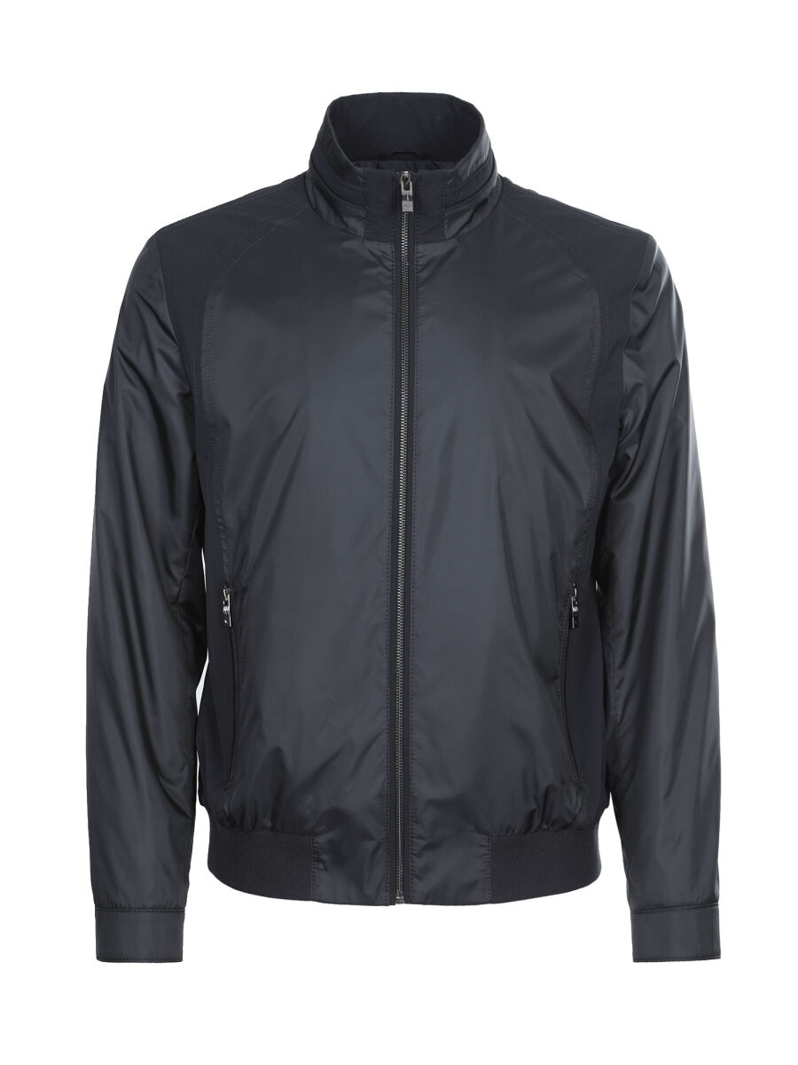 Lacivert Regular Fit Dik Yaka Casual Dokuma Mont - 1