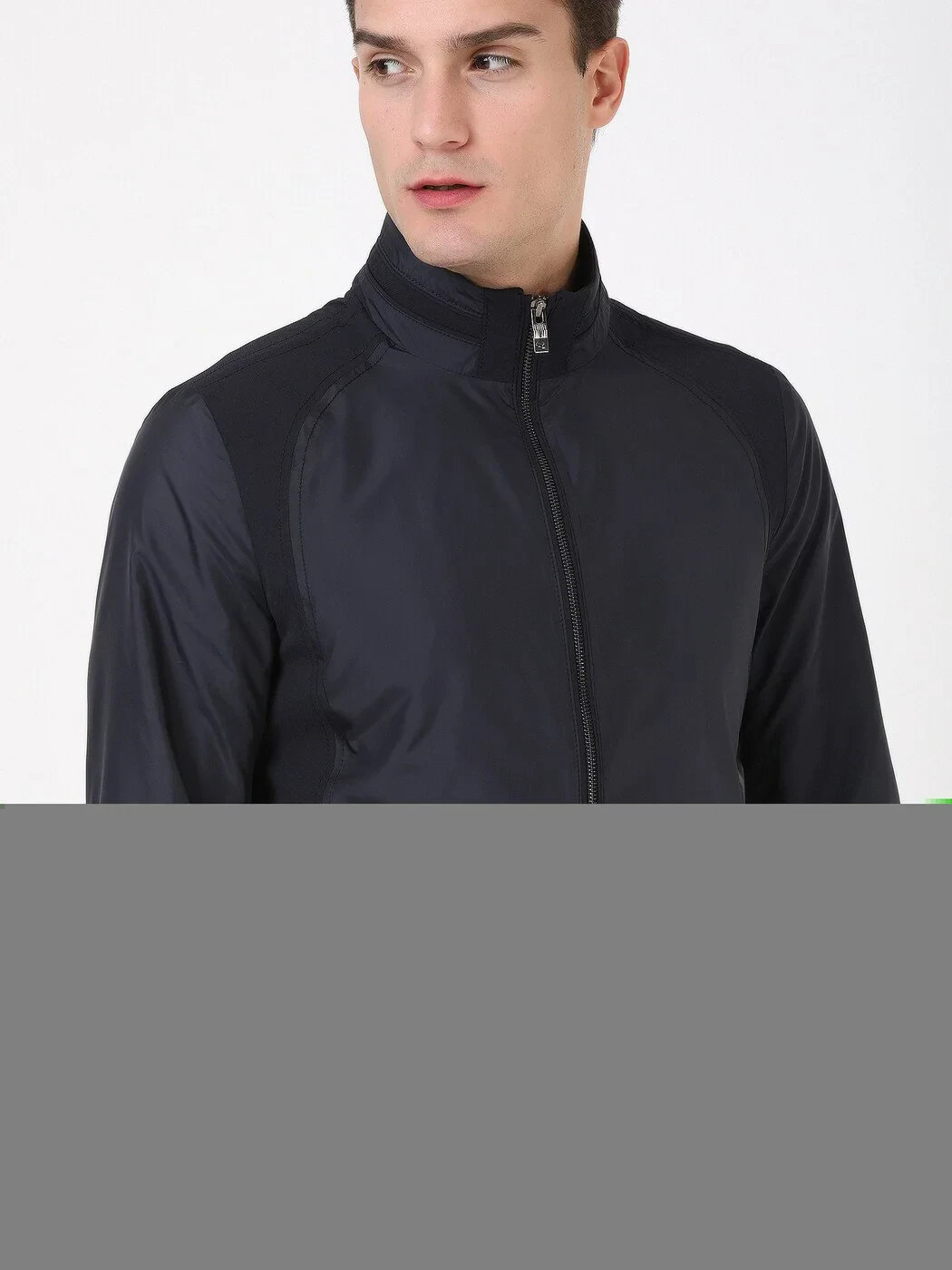 Lacivert Regular Fit Dik Yaka Casual Dokuma Mont - 2