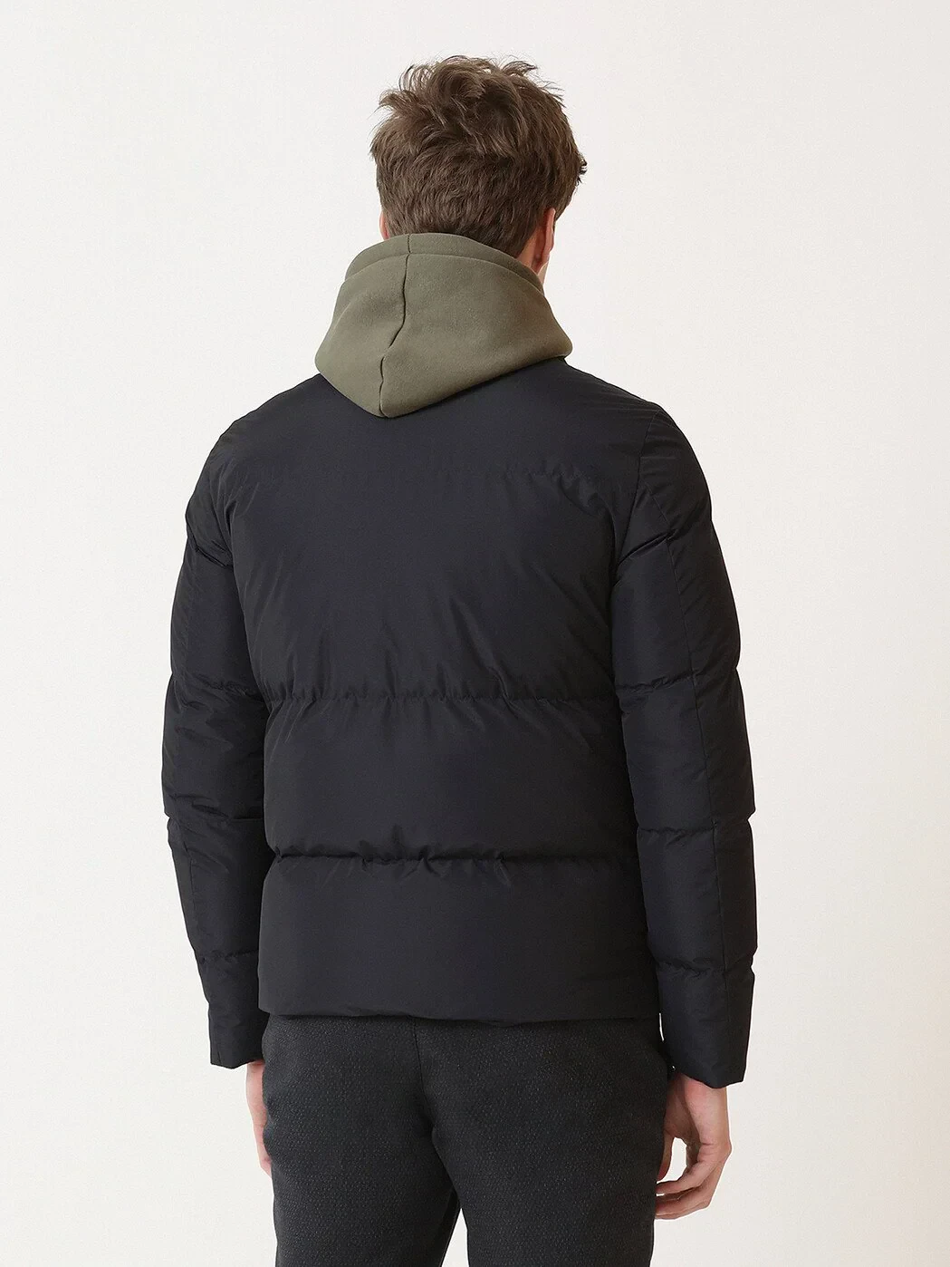 Lacivert Regular Fit Dik Yaka Casual Dokuma Mont - 5