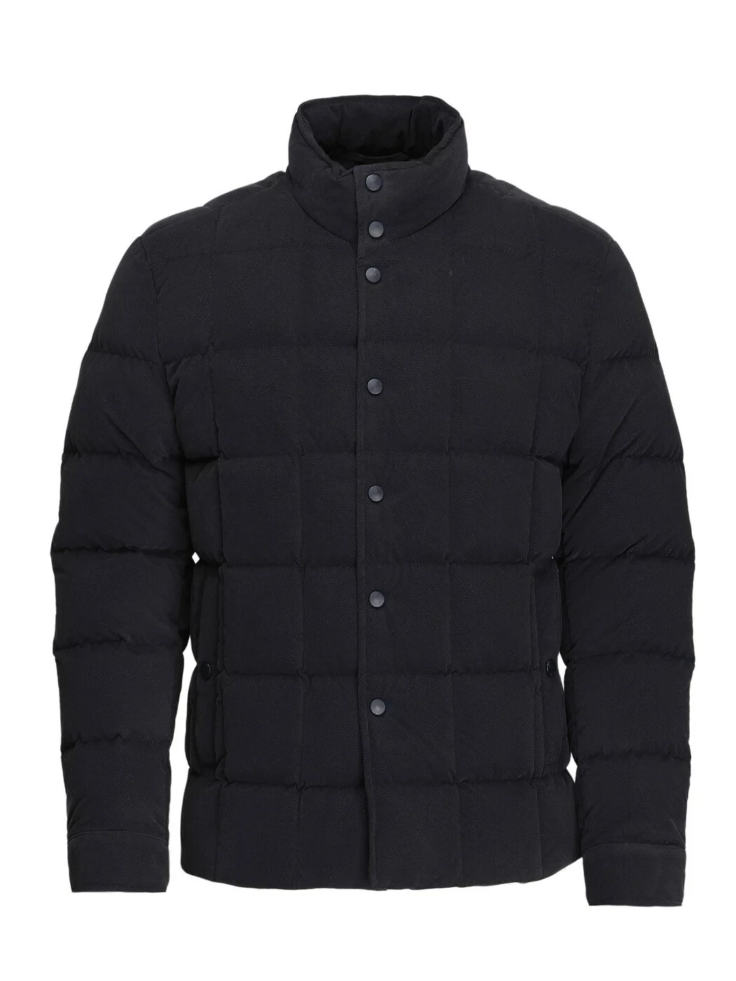 Lacivert Regular Fit Dik Yaka Casual Dokuma Mont - 6