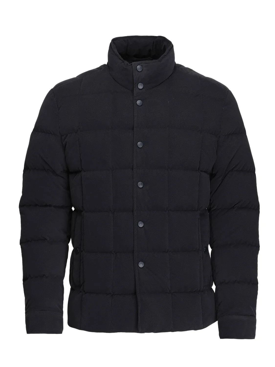Lacivert Regular Fit Dik Yaka Casual Dokuma Mont - 6