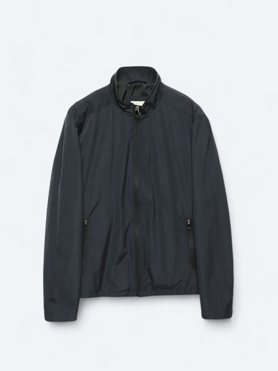 Lacivert Regular Fit Dik Yaka Casual Dokuma Mont - 1