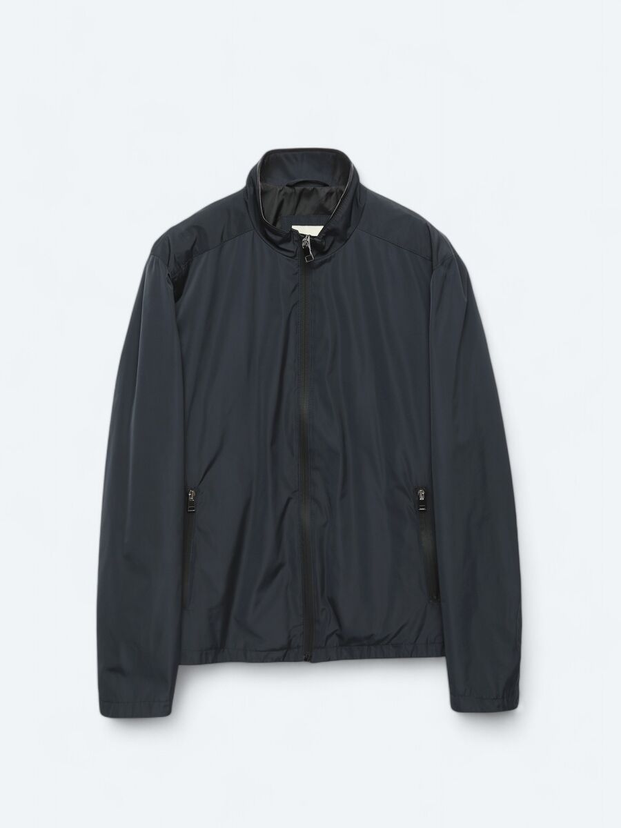 Lacivert Regular Fit Dik Yaka Casual Dokuma Mont - 1