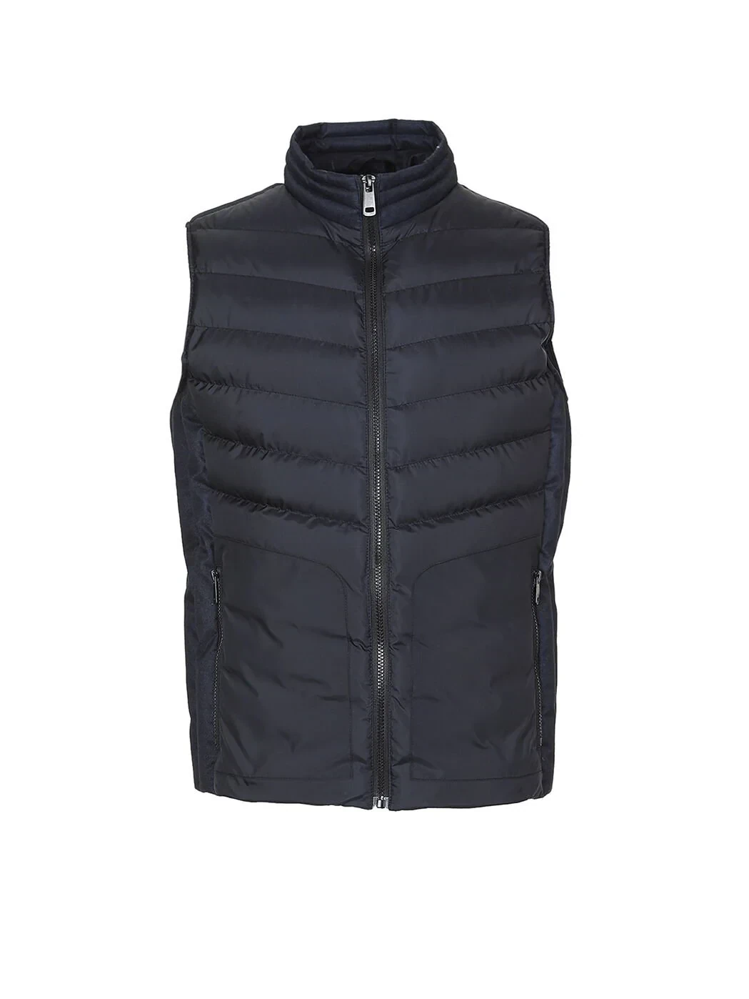 Lacivert Regular Fit Dik Yaka Casual Dokuma Spor Yelek - 6