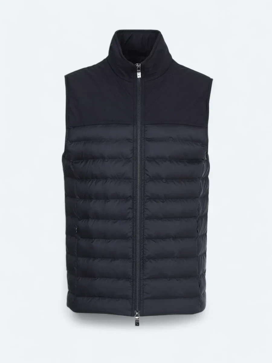 Lacivert Regular Fit Dik Yaka Casual Dokuma Spor Yelek - 6
