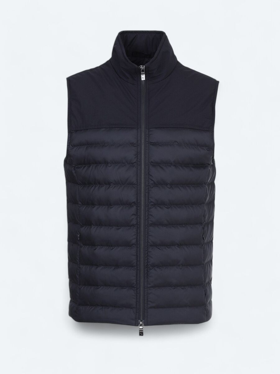 Lacivert Regular Fit Dik Yaka Casual Dokuma Spor Yelek - 6