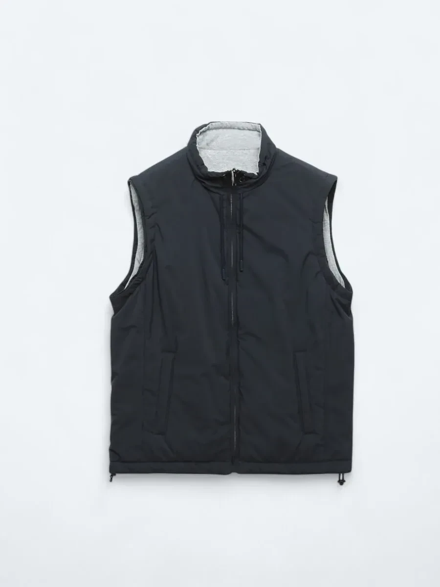 Lacivert Regular Fit Dik Yaka Casual Dokuma Spor Yelek - 9