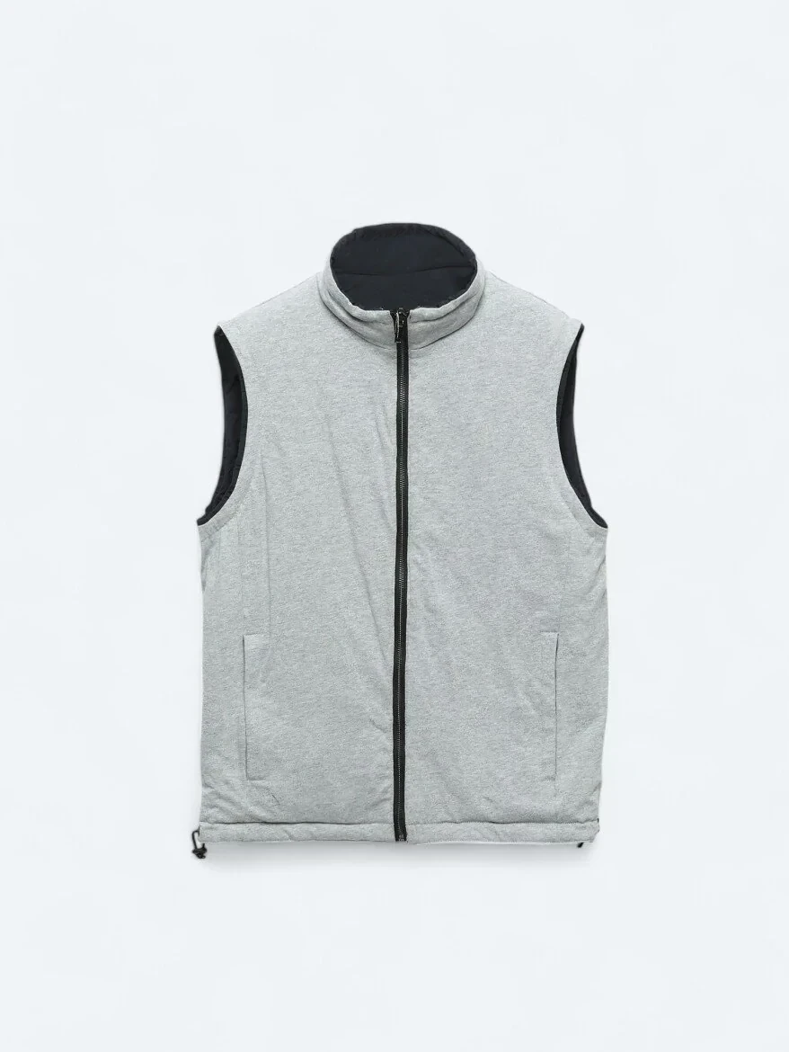 Lacivert Regular Fit Dik Yaka Casual Dokuma Spor Yelek - 10