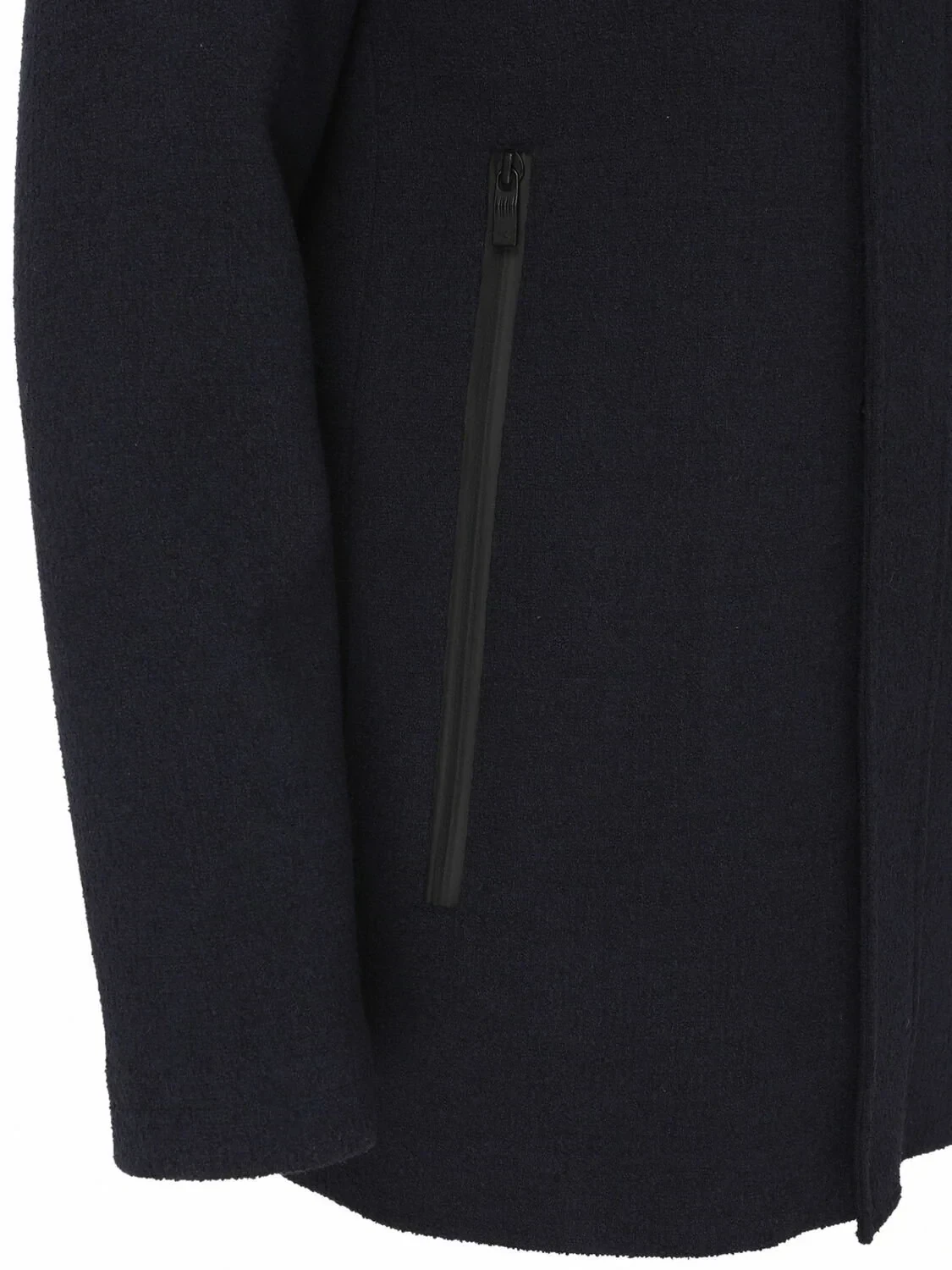 Lacivert Regular Fit Kapüşonlu Casual Dokuma Kaban - 3