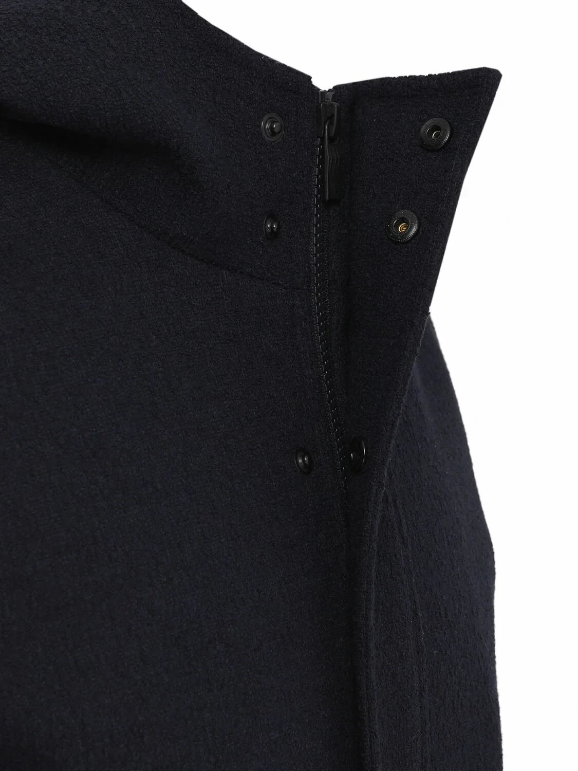 Lacivert Regular Fit Kapüşonlu Casual Dokuma Kaban - 4