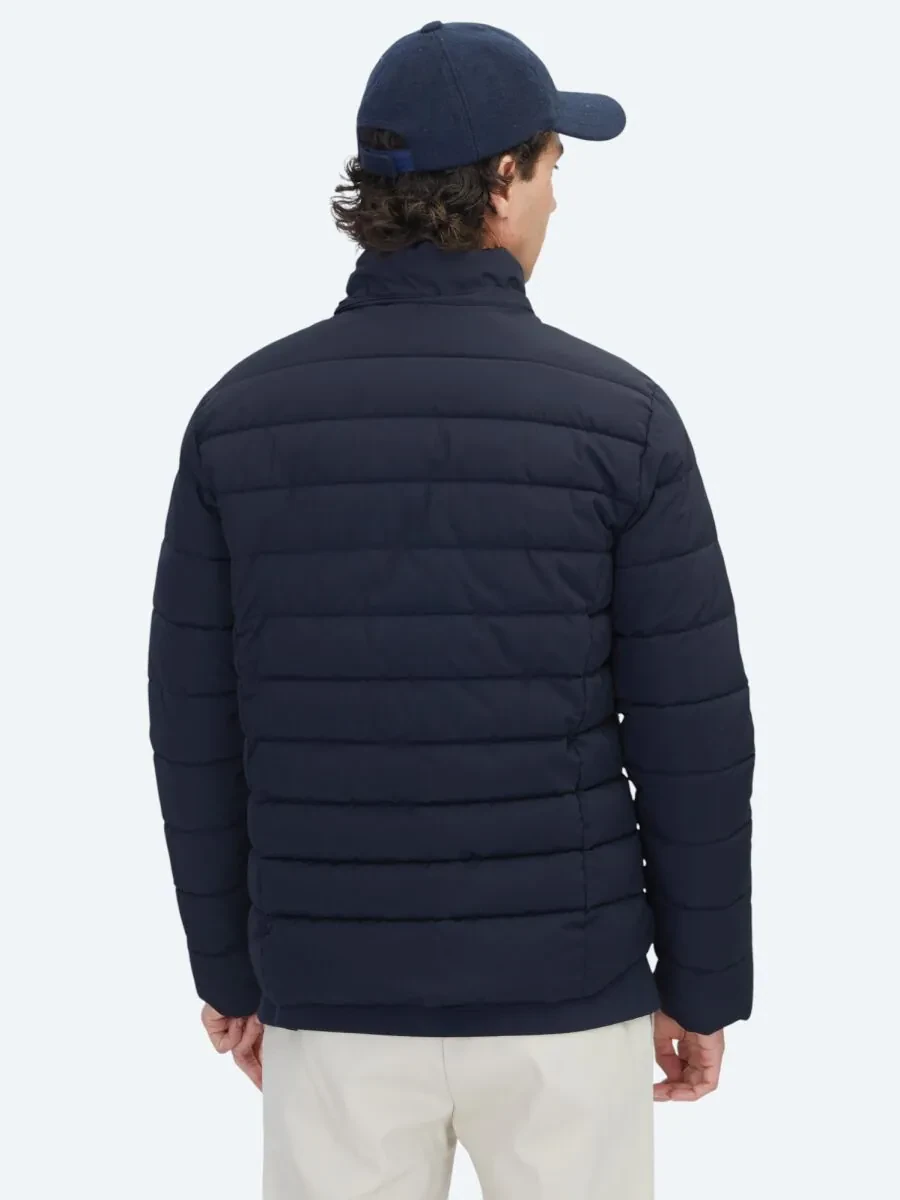 Lacivert Regular Fit Kapüşonlu Casual Dokuma Mont - 6