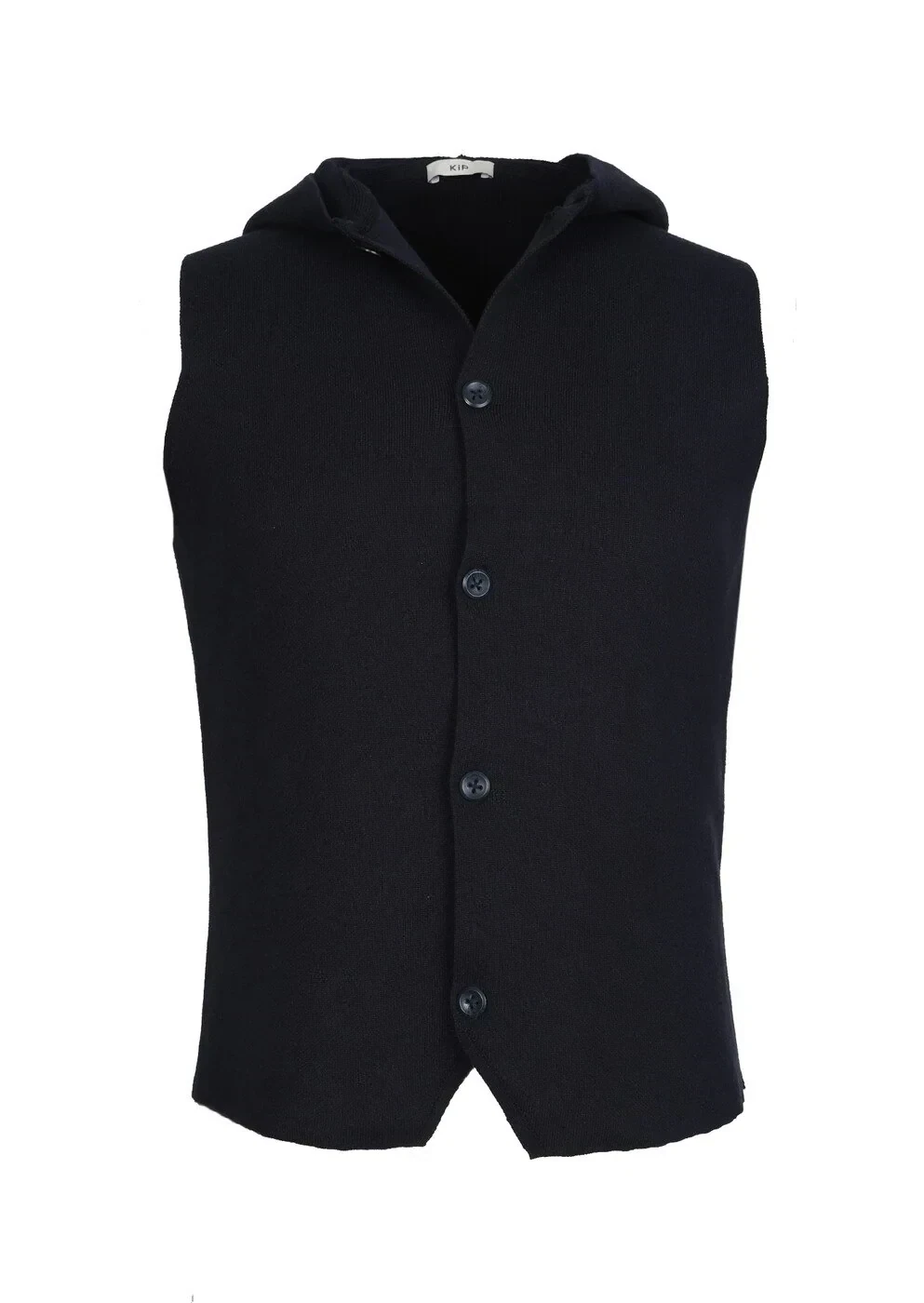 Lacivert Regular Fit Kapüşonlu Smart Casual Örme Triko Yelek - 6