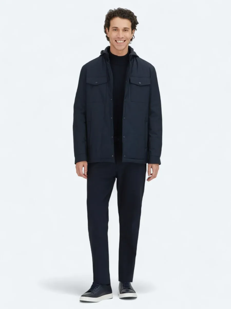 Lacivert Regular Fit Micro Jel Elyaflı Spor Ceket - 2