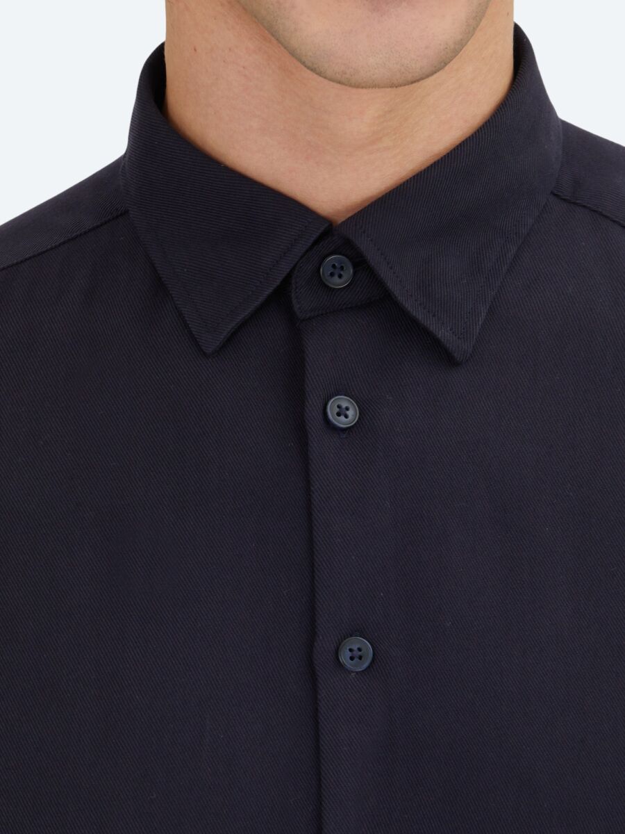 Lacivert Regular Fit Uzun Dokuma Casual Gömlek - 4