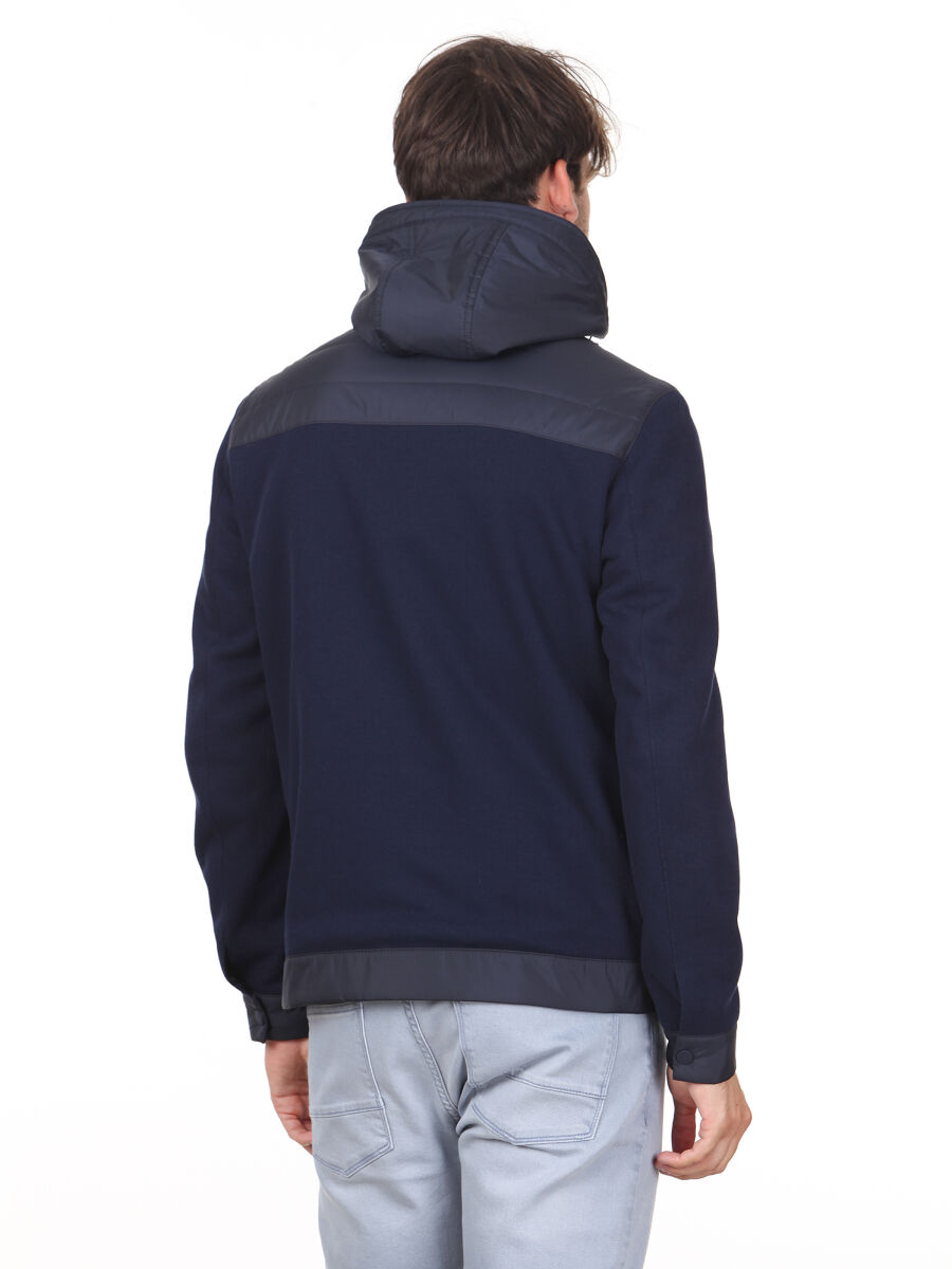 Lacivert Slim Fit Casual Dokuma Mont - 5